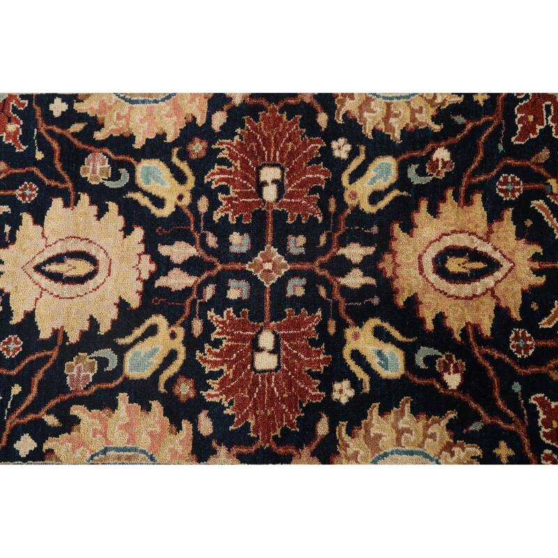 Vegetable Dye Floral Heriz Serapi Oriental Runner Rug Hand-knotted - 2'8" x 9'9"