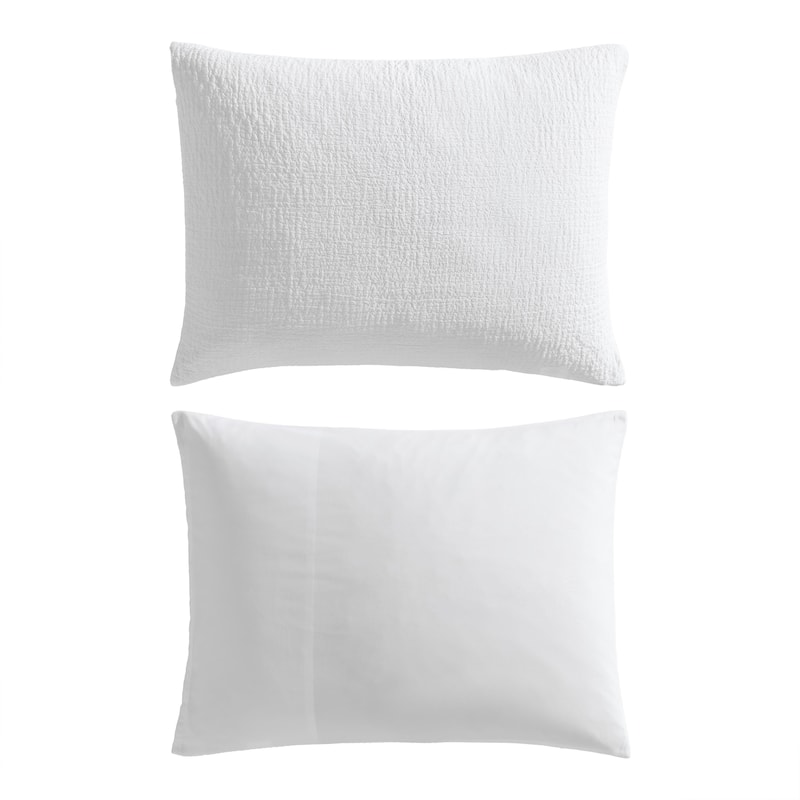 Vera Wang Puckered Texture Cotton Duvet Cover Set