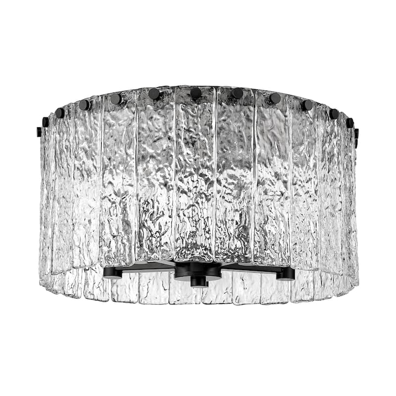 Z-Lite 1943F16 Glacier 5 Light 17" Wide Flush Mount Drum Ceiling