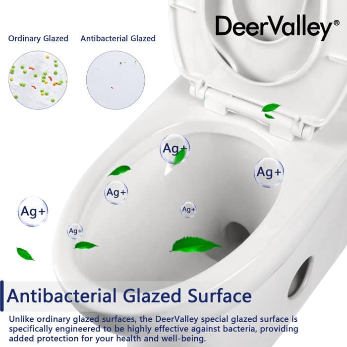 DeerValley Elongated One Piece Toilet with Potty Training Seat Dual Power Flush Toilet 1.1/1.6 GPF - N/A
