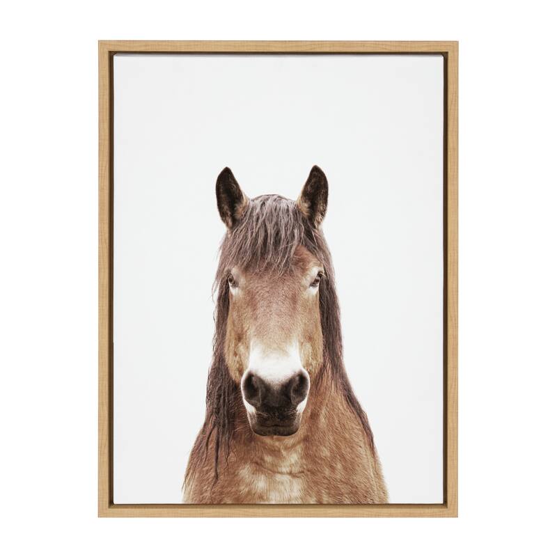 Kate and Laurel Sylvie Meadow Horse Portrait Framed Canvas by Amy Peterson Art Studio