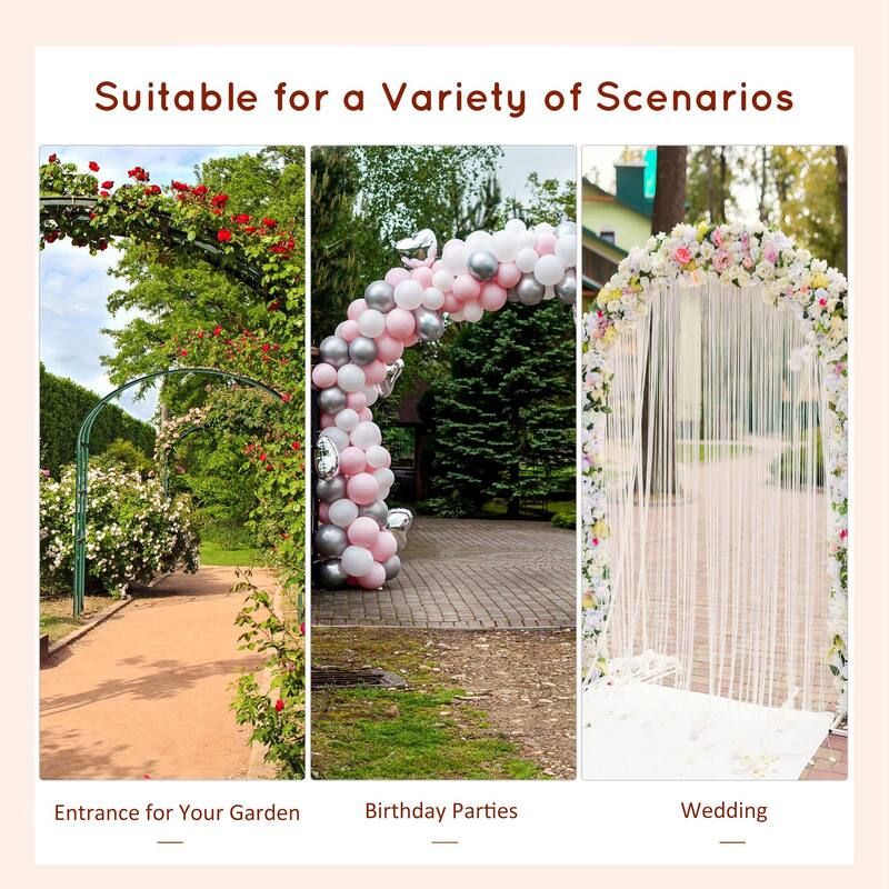 Outsunny 90in Wood Garden Arbor Arch with Trellis Wall for Climbing & Hanging Plants - Natural
