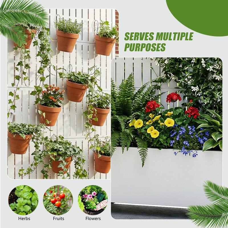 Raised Garden Bed Planter with Trellis Movable Planter Box with Lockable Wheels