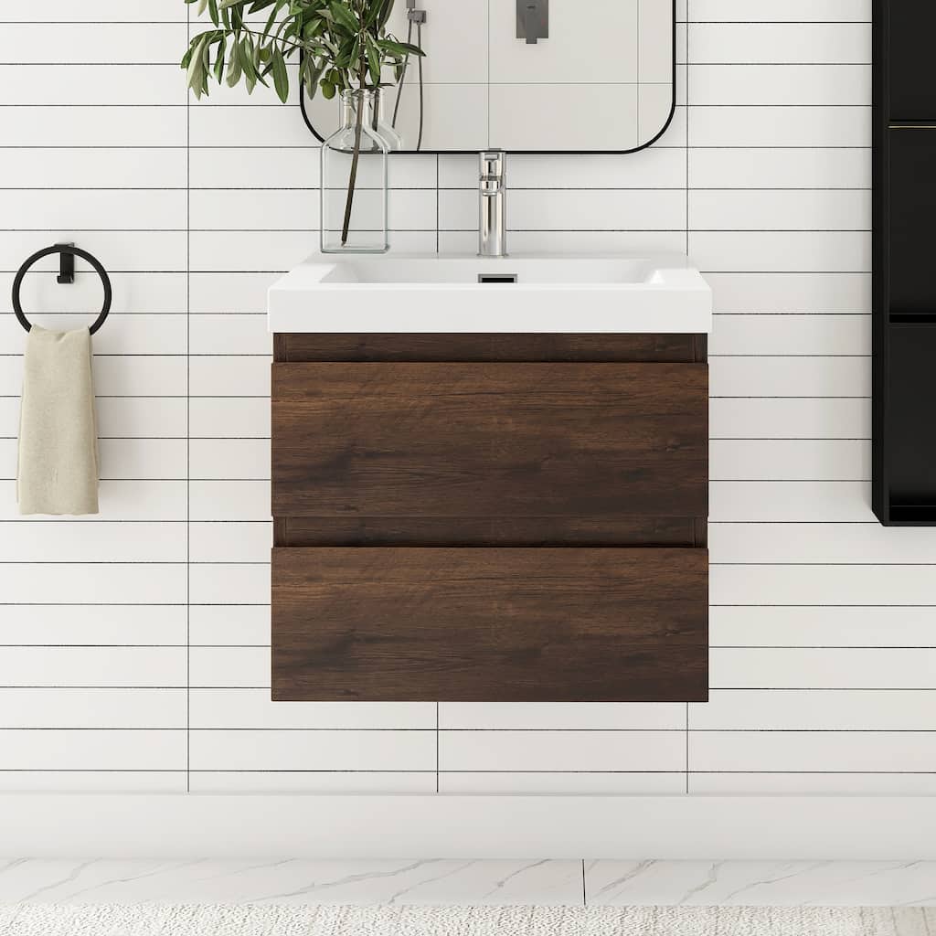 Floating Bathroom Vanity with Resin Top