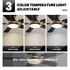 preview thumbnail 9 of 19, Industrial Led Ceiling Fan With Lights And Remote, Modern Black And Gold Flush Mount Ceiling Fan With 5 Blades
