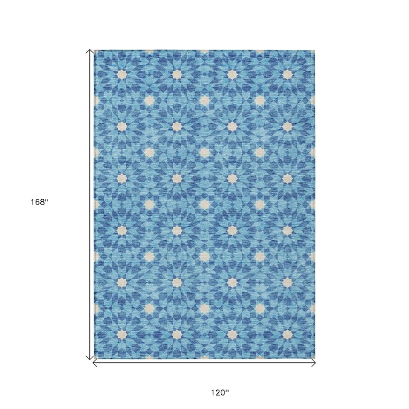 HomeRoots Floral Medallion Transitional Rectangle Outdoor Rug