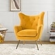 preview thumbnail 69 of 107, Eusebio Tufted Velvet Accent Chair with Wingback, Arms, and Metal Gold Legs for Living Room or Bedroom by HULALA HOME