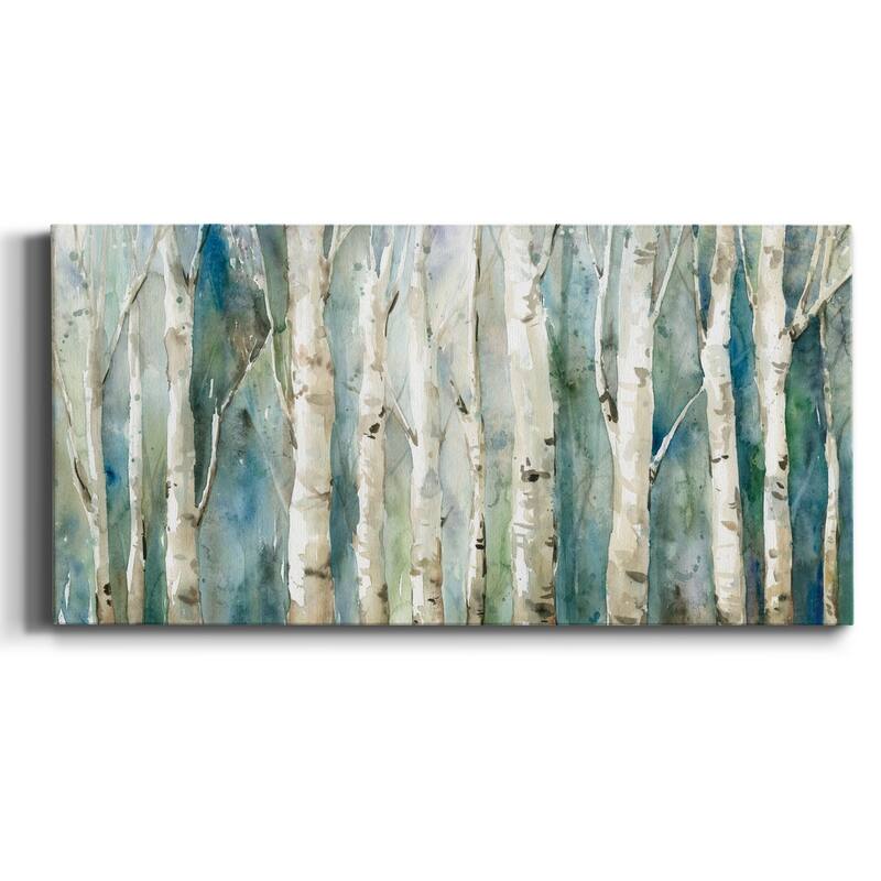 Birch River Walk- Premium Gallery Wrapped Canvas - Ready to Hang - 12x24