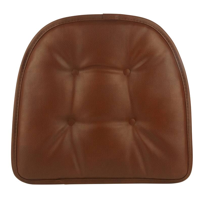 Klear Vu St. Germain Faux Leather Tufted Dining Chair Cushion Set