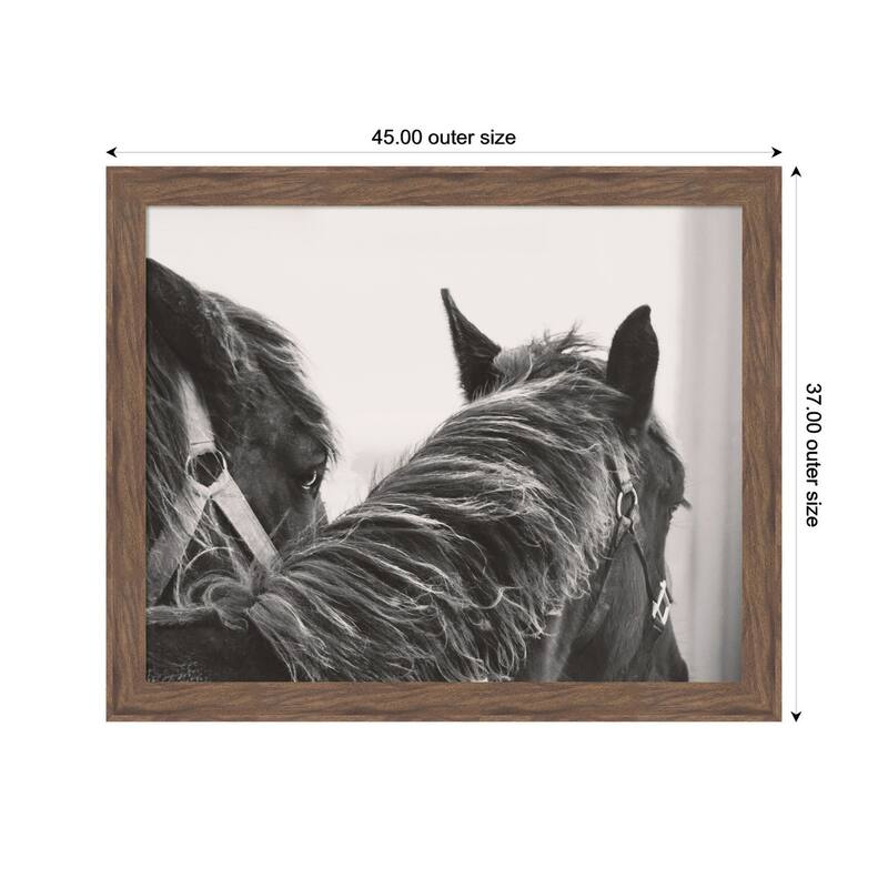 Kate and Laurel Black Horses by Emiko and Mark Franzen F2 Images Framed Wall Art Print