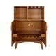 preview thumbnail 15 of 13, Rustic Wooden Sideboard Buffet Cabinet Wine Bar Cabinet with Wine Glass Holder & Wine Bottle Rack for Home Dining Room, Brown