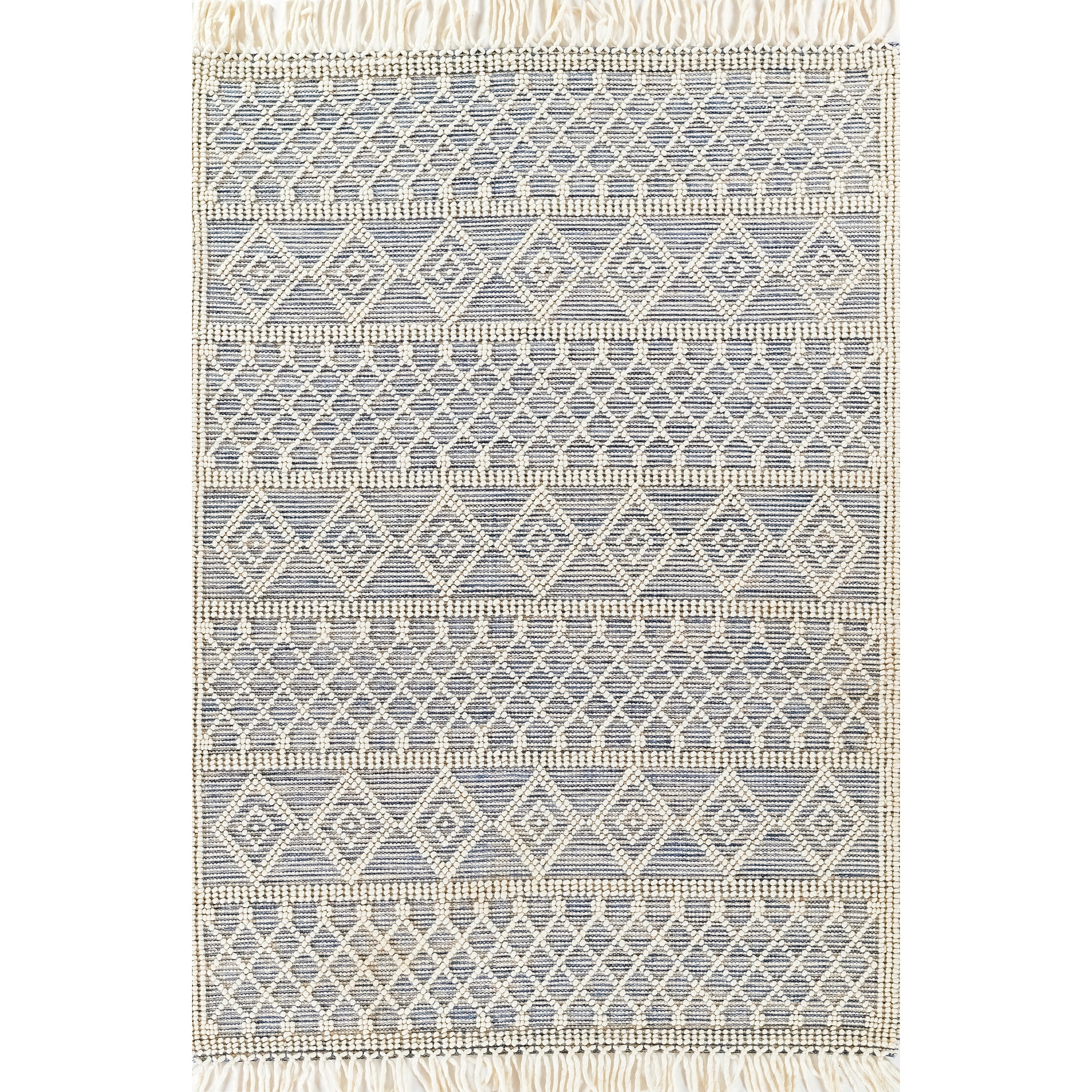Momeni Boulder Hand Woven Wool and Cotton Geometric Area Rug