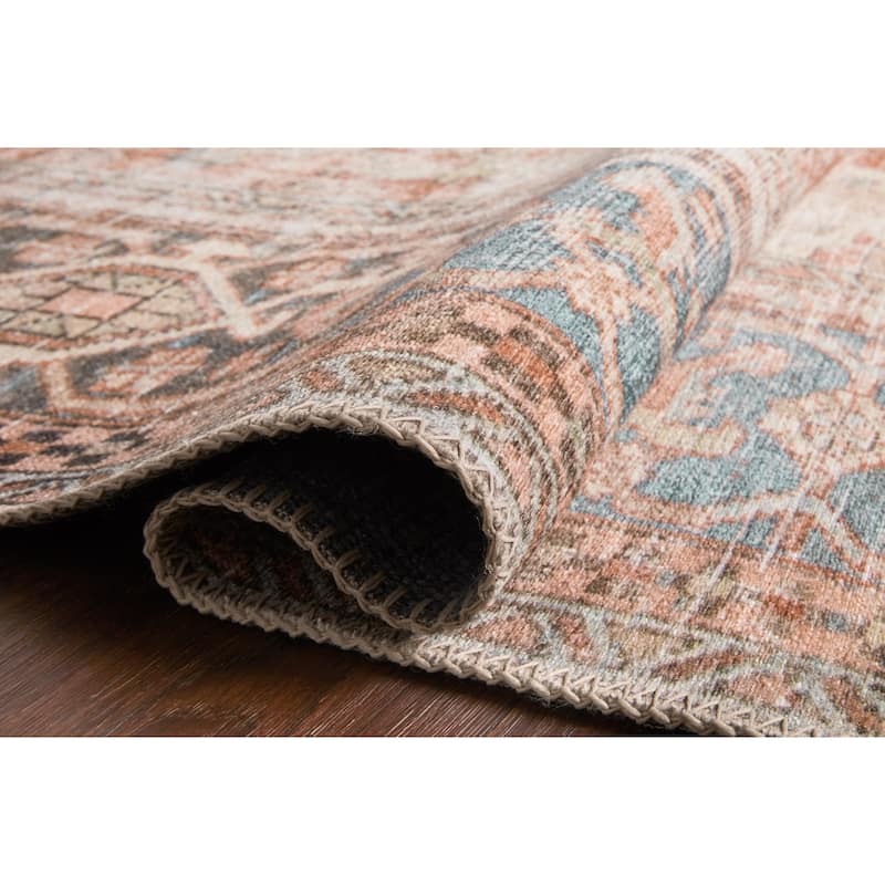 Alexander Home Tremezzina Printed Distressed Geometric Area Rug