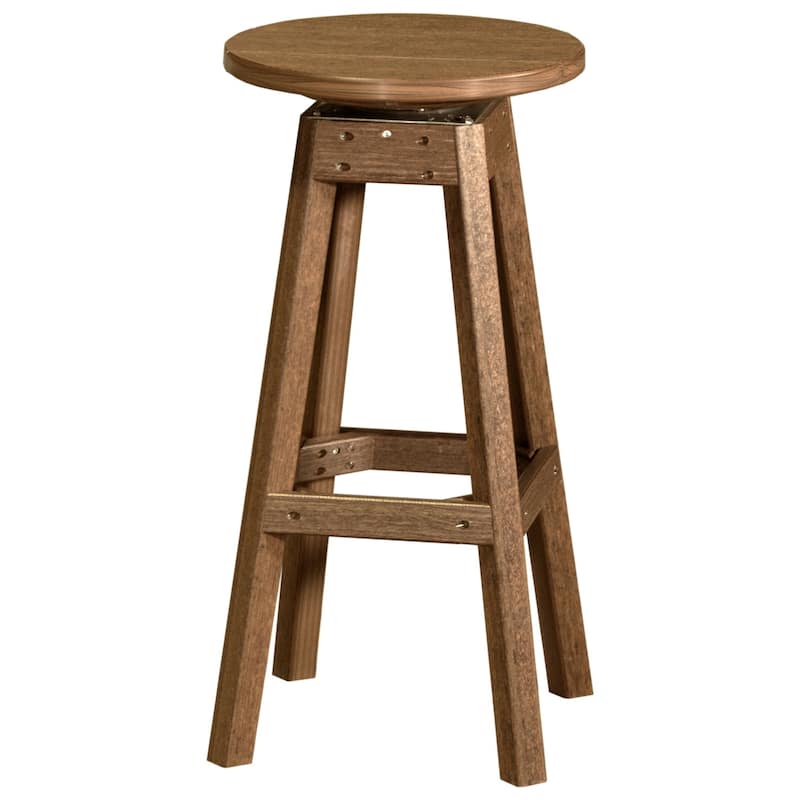 Poly Lumber Bar Stool - Antique Mahogany Woodgrain