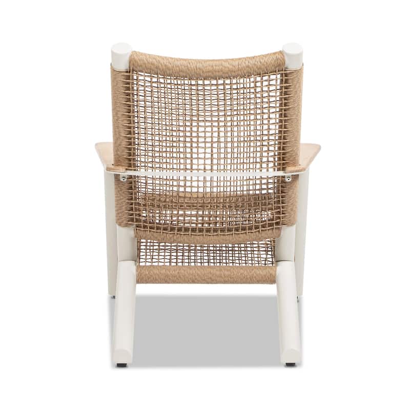 Outdoor Lounge Chair Light Beige Gray Aluminum