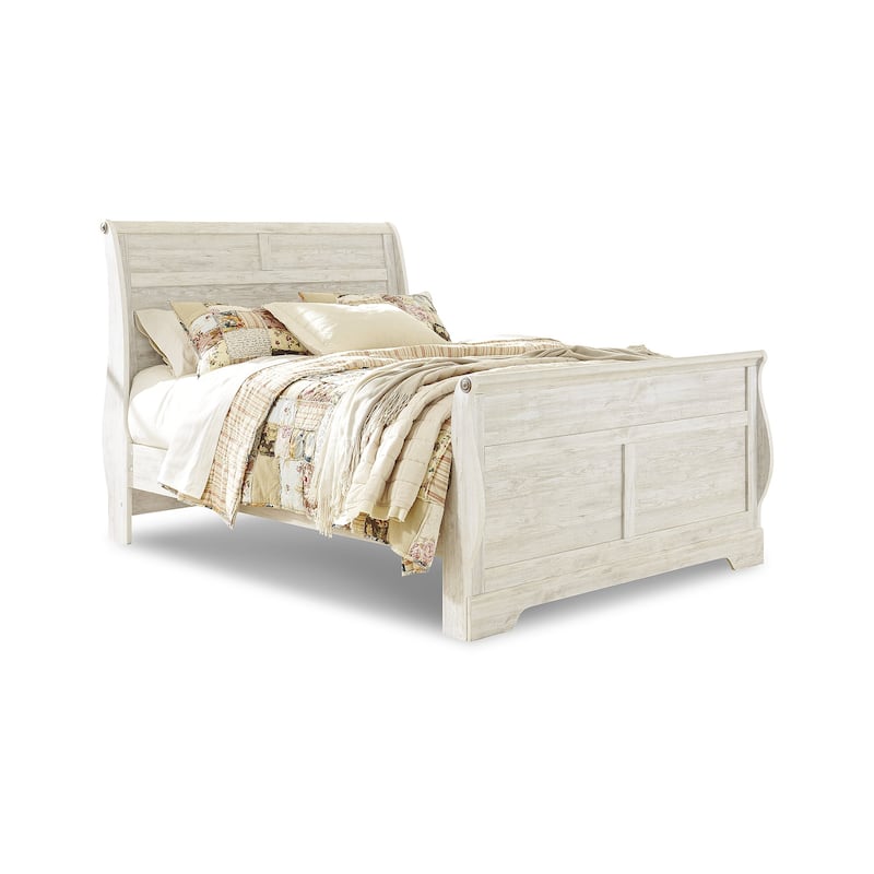 Signature Design by Ashley Willowton White Queen Sleigh Bed