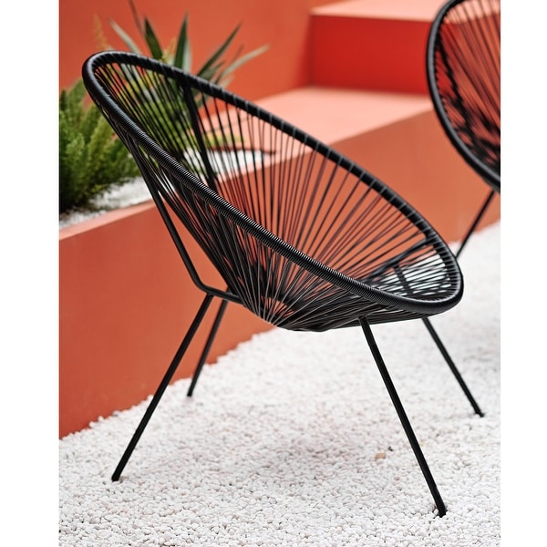 CO-Z Midcentury Outdoor Patio Acapulco Chairs (Set of 2) - Bed