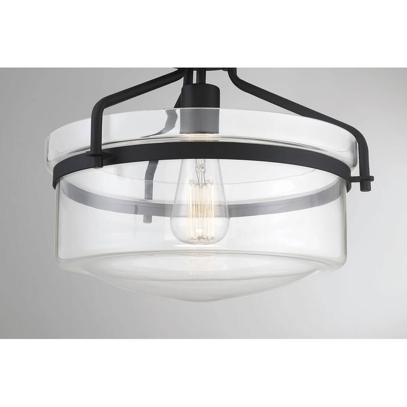 Meridian M60011 Single Light 13" Wide Semi-Flush Bowl Ceiling Fixture