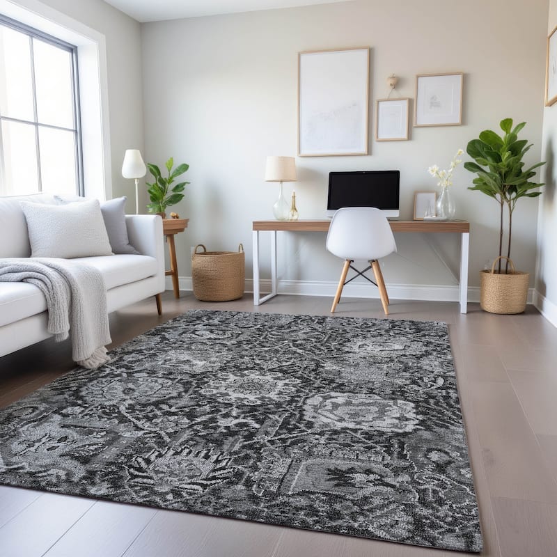 Premium Washable Super Soft Traditional Farmhouse Mayfield Rug - Gray - 3' x 5'