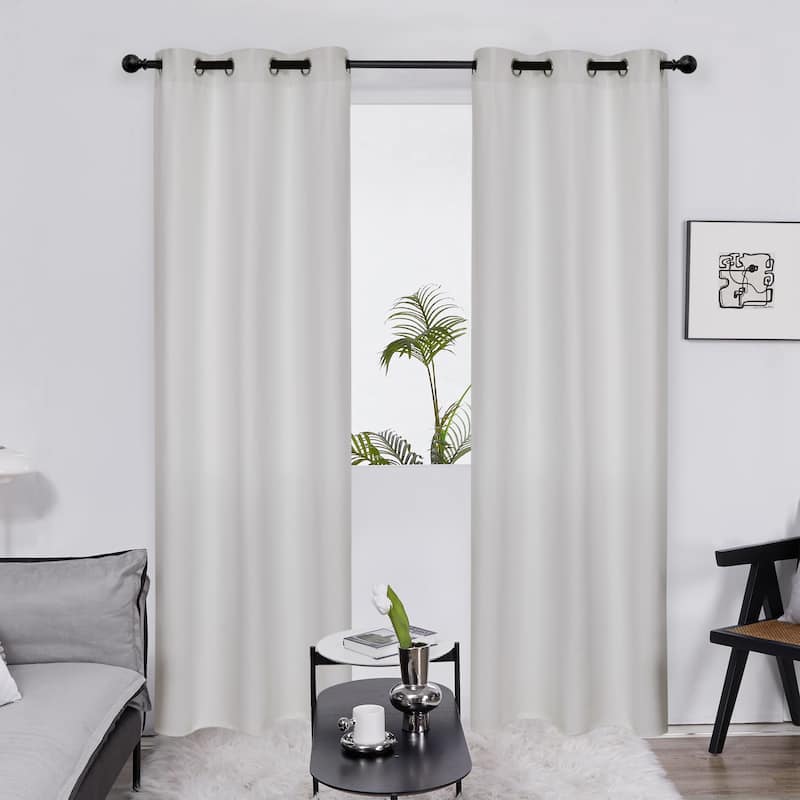 Deconovo Grommet 38 Width Curtain (2 Panel) - 38x84 - Silver Grey