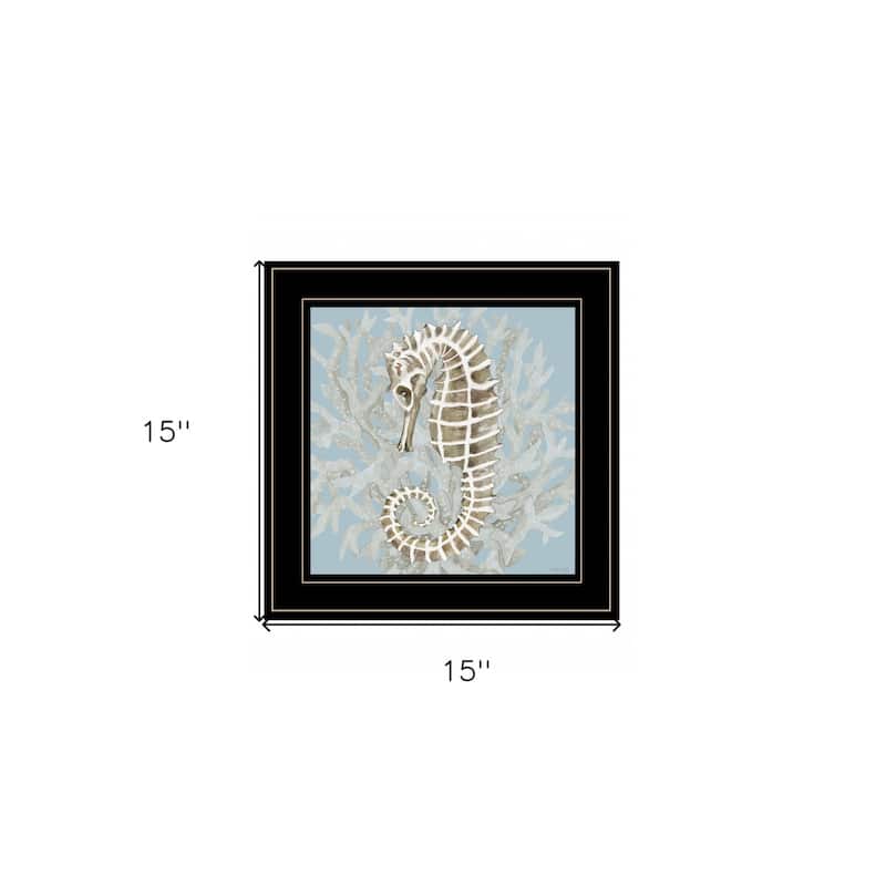 Coral Seahorse II 3 Black Framed Print Wall Art - Bed Bath & Beyond ...