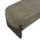preview thumbnail 9 of 18, Christopher Knight Home - Gazena Large Ottoman Bench with Rubberwood Base - 64" W x 18.5" D x 18.5" H