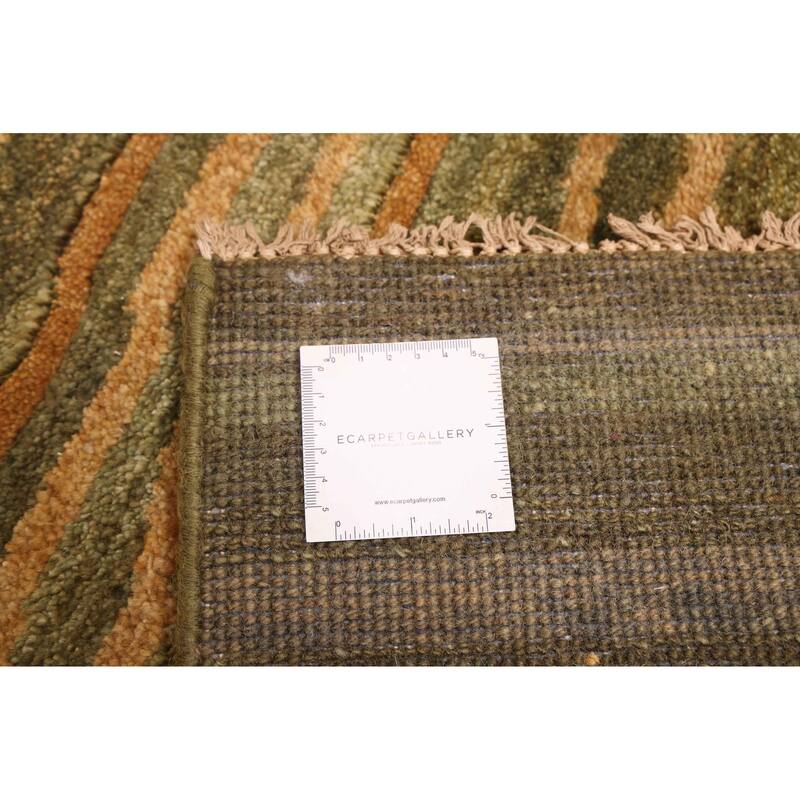 ECARPETGALLERY Hand-knotted Peshawar Ziegler Green Wool Rug - 5'1 x 7'0