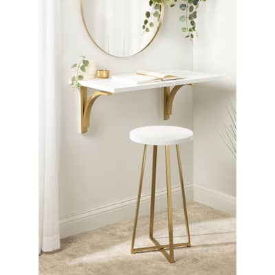 Kate and Laurel Zia Round Bar Stool - 13x13x25