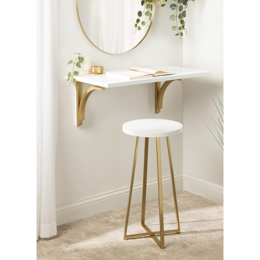Kate and Laurel Zia Round Bar Stool - 13x13x25