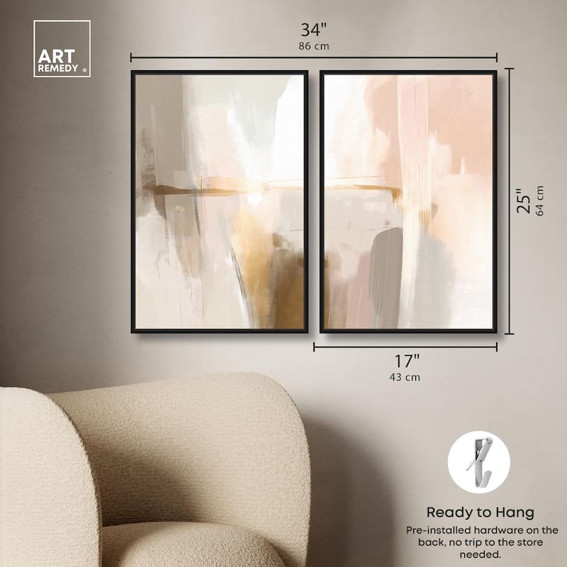 Meditative Hues I Canvas Set of 2 by Art Remedy