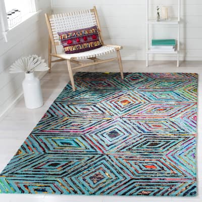 SAFAVIEH Handmade Nantucket Fevzie Contemporary Cotton Rug