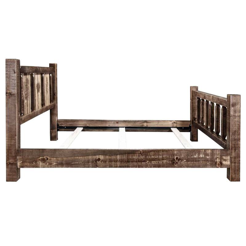 Renaissance King Bed - Rustic Pine Tree Design - Elegant Bedroom Furniture