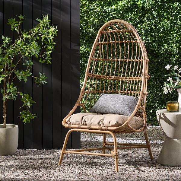 1Pcs Outdoor Patio Cocoon Chair Light Brown On Sale Bed Bath Beyond 42286660
