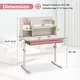 preview thumbnail 14 of 28, Gymax Kids Multifunctional Study Table Study Desk w/ Tiltable Desktop