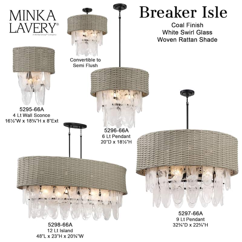 Minka Lavery 5298 Breaker Isle 12 Light 48" Wide Crystal Waterfall