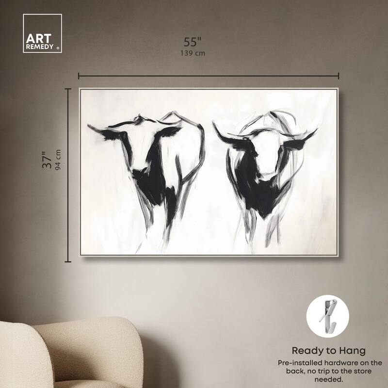 Bovine I Canvas by Art Remedy