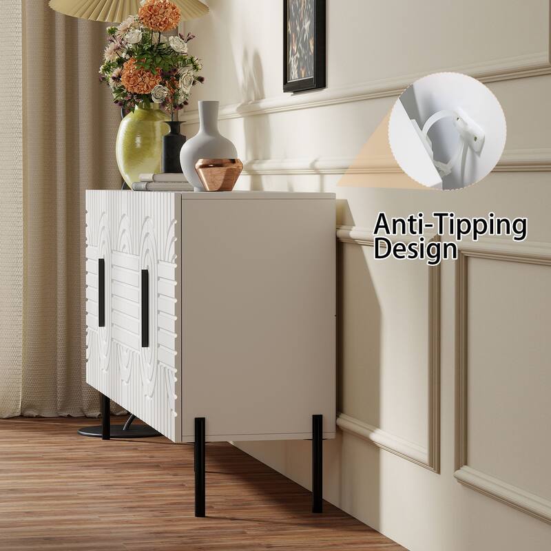 63-inch Modern Kitchen Buffet Cabinet Sideboard with Storage