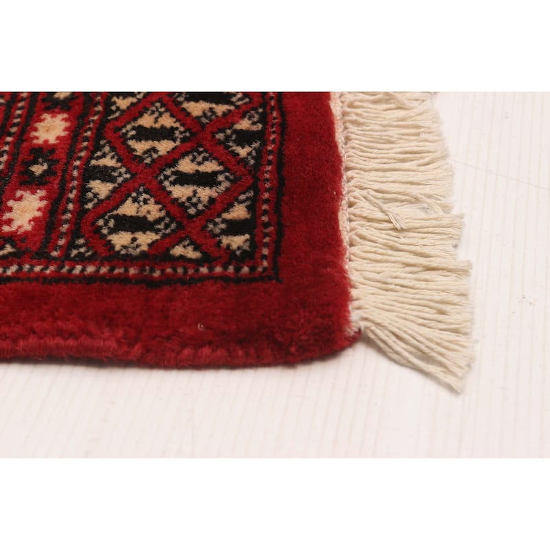 ECARPETGALLERY Hand-knotted Peshawar Bokhara Red Wool Rug - 5'9 x 8'2