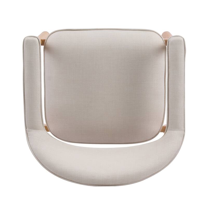 Christopher Knight Home - Modern Upholstered Rubber Wood Dining Chairs with Ergonomic Curved Back