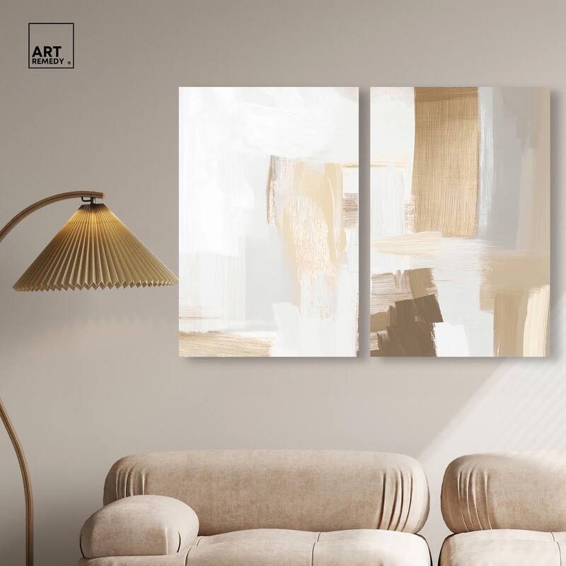 Tactile Textures I Canvas Set of 2 by Art Remedy, Gallery Wrapped