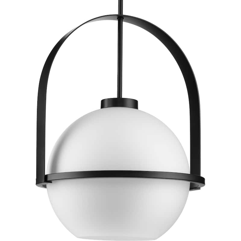 Progress Lighting P500359 Delayne 16" Wide Pendant with Frosted Glass - Matte Black