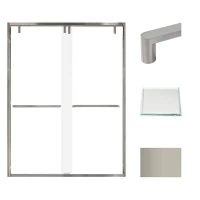 Transolid EBPT608010L-R 80" High x 60" Wide Bypass Frameless Shower