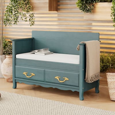 Shoe Bench with Removable Cushion, Entryway Bench with Hidden Storage for Entrance and Living Room