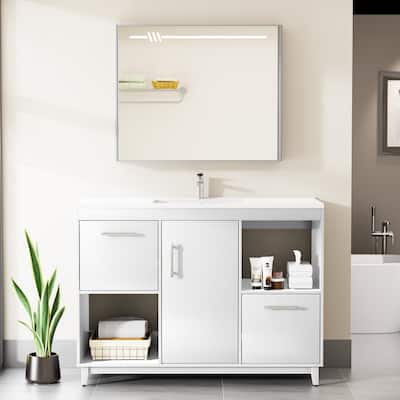 48-Inch Modern Bathroom Vanity with Sink,Ample Storage