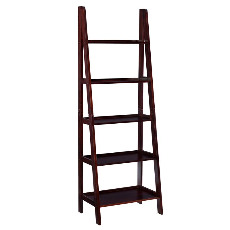 Freya 5-tier Ladder Bookshelf - Espresso