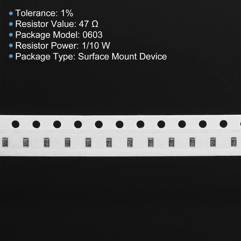 100x 0603 Chip Resistor 47 Ohm 1/10W Surface Mount Device SMT Resistor
