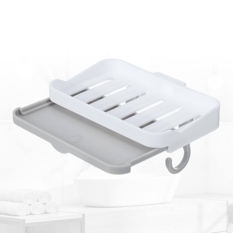 2 Pcs Wall Mounted Soap Dish Soap Box Soap Holder for Bathroom