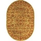 preview thumbnail 31 of 32, SAFAVIEH Handmade Heritage Alexia Traditional Oriental Wool Rug 4'6" x 6'6" Oval - Green/Gold