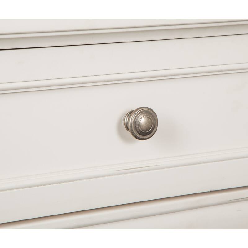 Magnussen Home Willowbrook Egg Shell White with Slight Rub Through Open Nightstand