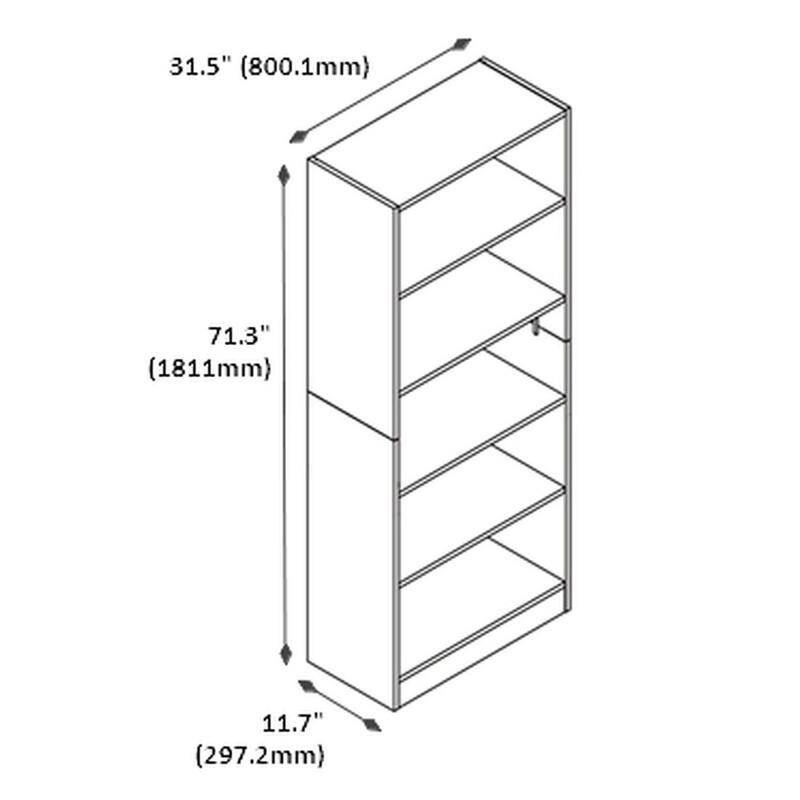 Slide Logic 6 Tier 72"H x 32"W Bookcase